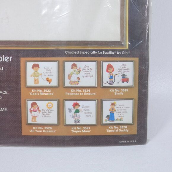 Vintage Bucilla All Your Dreams Crewel Kit 3526 15x18 Sealed NOS Grannycore Cute - Picture 4 of 5